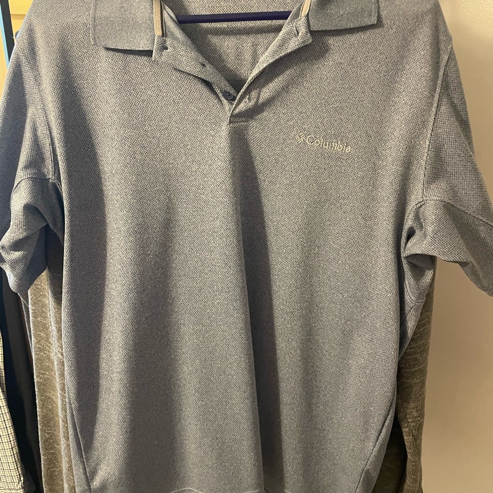 Columbia Gray Performance Polo Shirt
